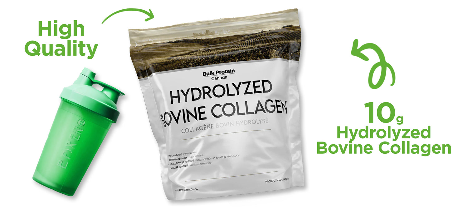 Bulk Protein Canada Hydrolyzed Bovine Collagen: 10g Hydrolyzed Bovine Collagen, High Quality