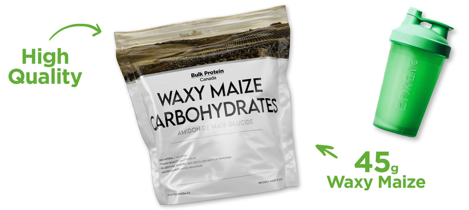 Bulk Protein Canada waxy maize carbohydrates: high quality, 45g waxy maize